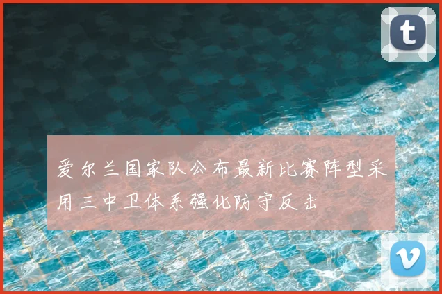 爱尔兰国家队公布最新比赛阵型采用三中卫体系强化防守反击